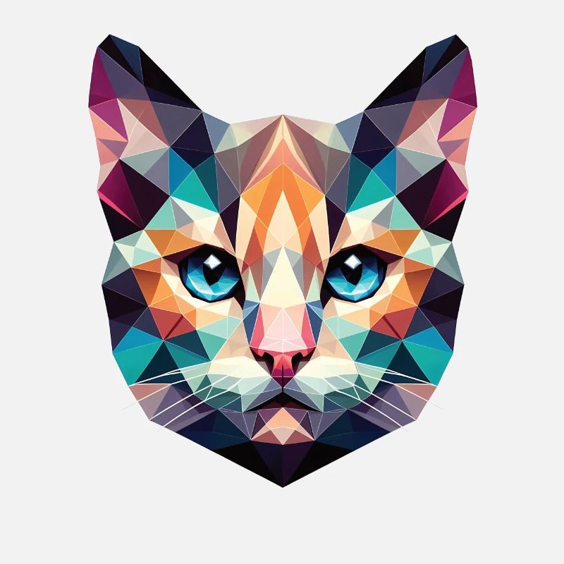 Polygon Katze, Digitale Kunst