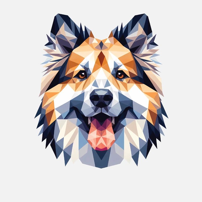 Polygone chien, Art numérique Animal