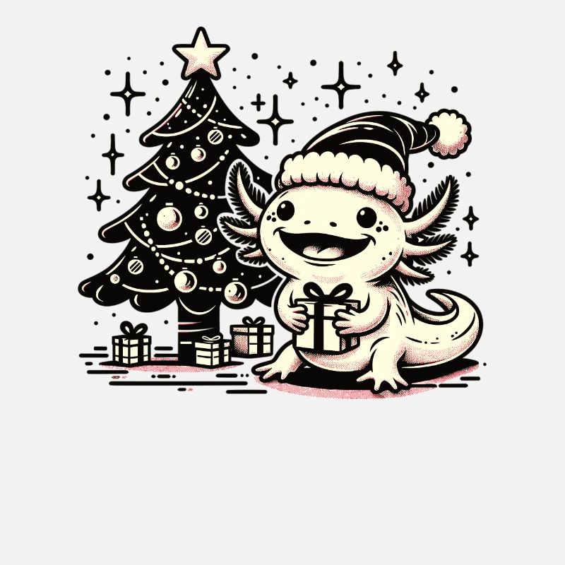 Axolotl Noël Mignon Axolotls Joyeux Noël