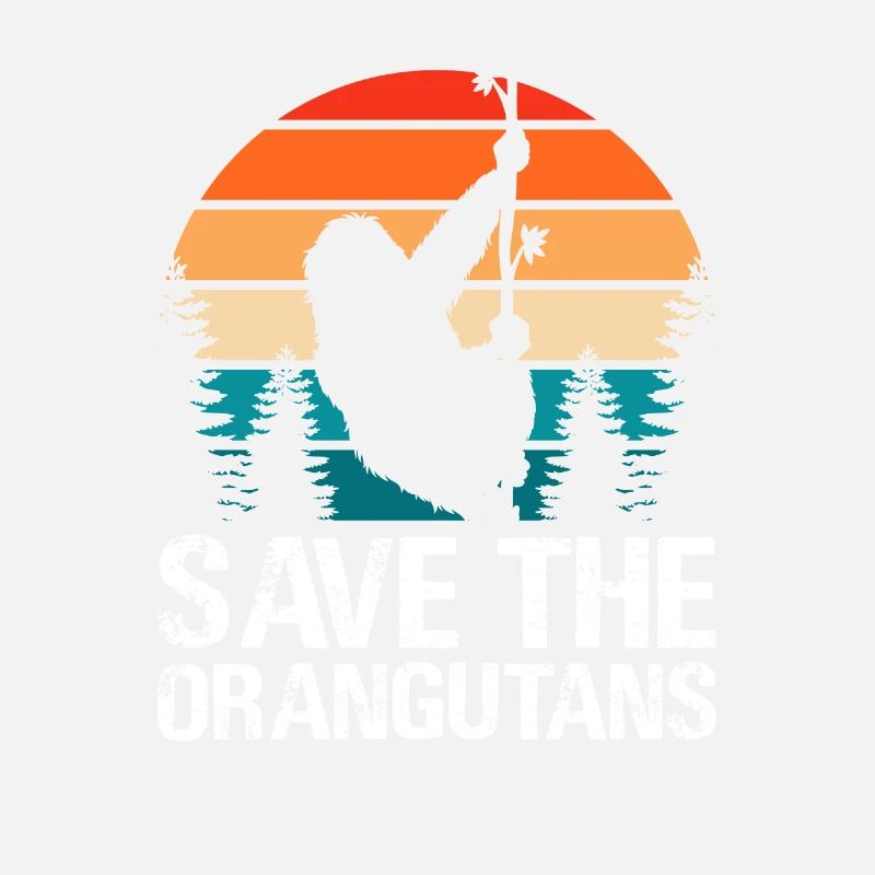 Sauvez les orangs-outans - Orang-outan rétro