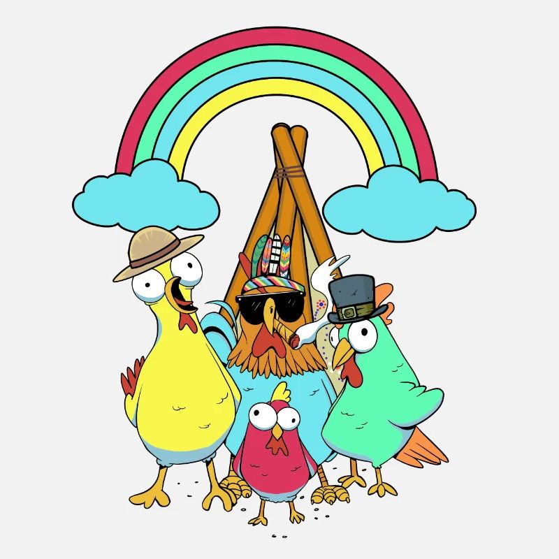 Hippie Teepee Chickens Hippies Chicken