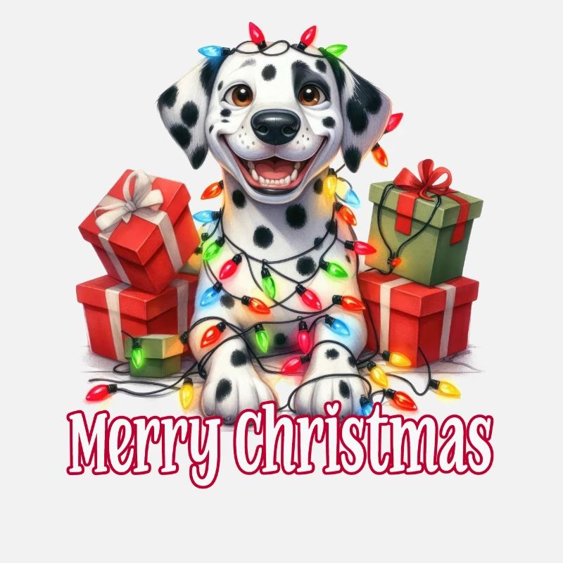 Mignon Noël Dalmatien Joyeux Noël