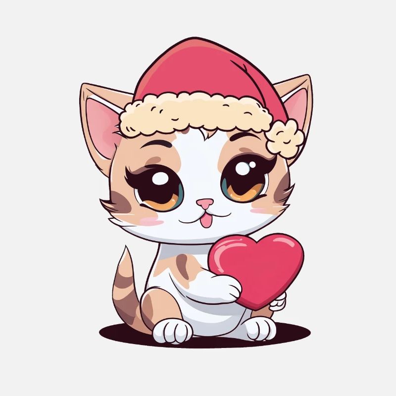 Weihnachtsmann Nikolaus Katze Katzen Kinder