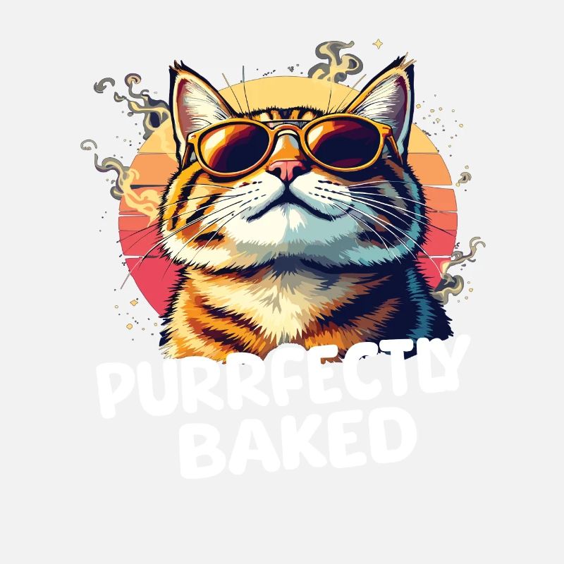 Chat parfaitement cuit Drôle de chat Dicton de chat