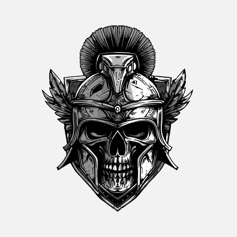 Spartaner Skull Gladiator Wappen