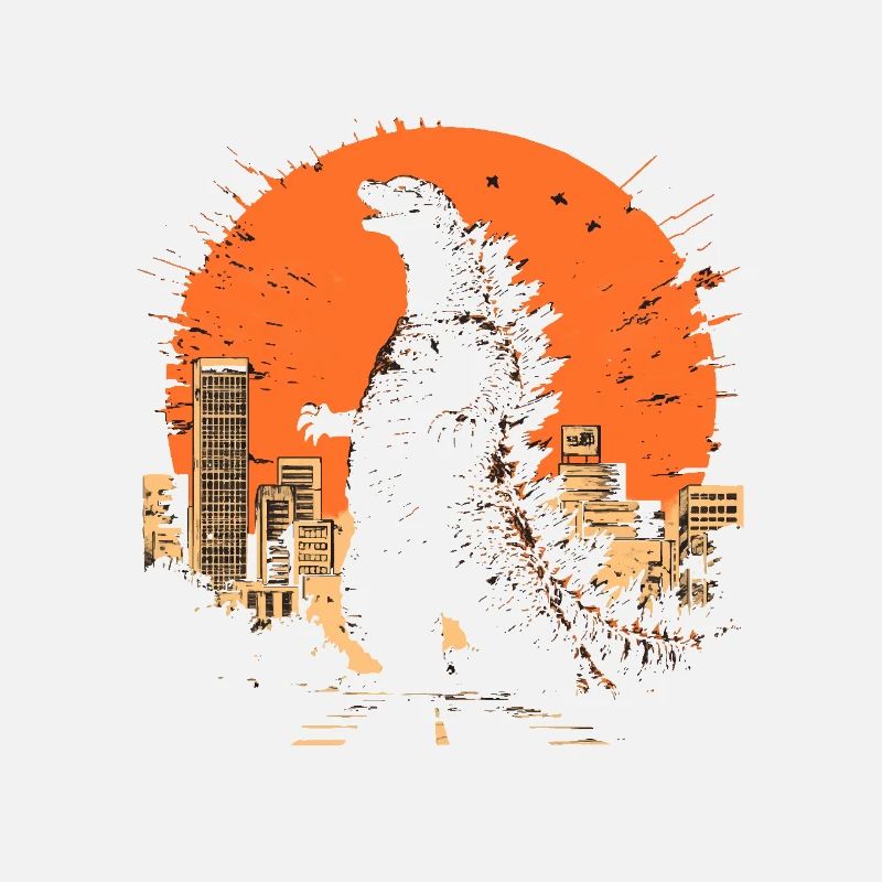 Kaiju Monster Design Sunset Gift Idea