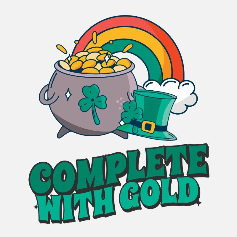 Complet avec de l’or - Inspiré de l’arc-en-ciel et de la fortune
