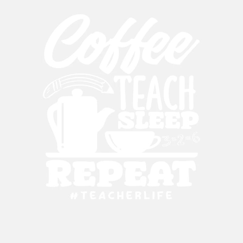 Enseignant de l’école primaire Café Enseigner Dormir Répéter