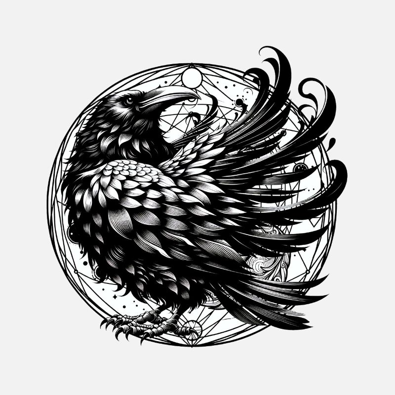 mystical halloween raven crow crows magic occult