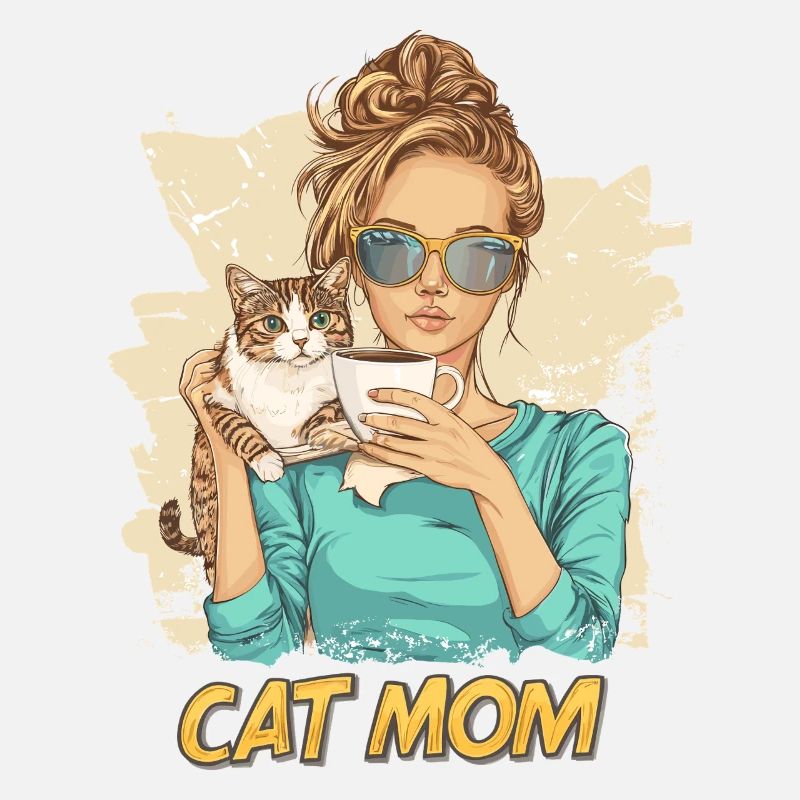 Chat Maman Café Katze Katzenmama