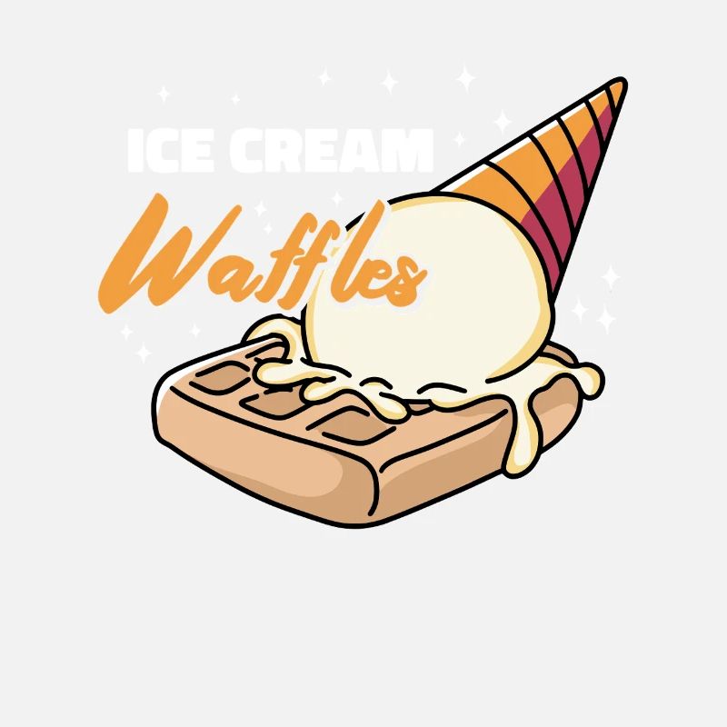 cream Waffles Syrup Breakfast waffles
