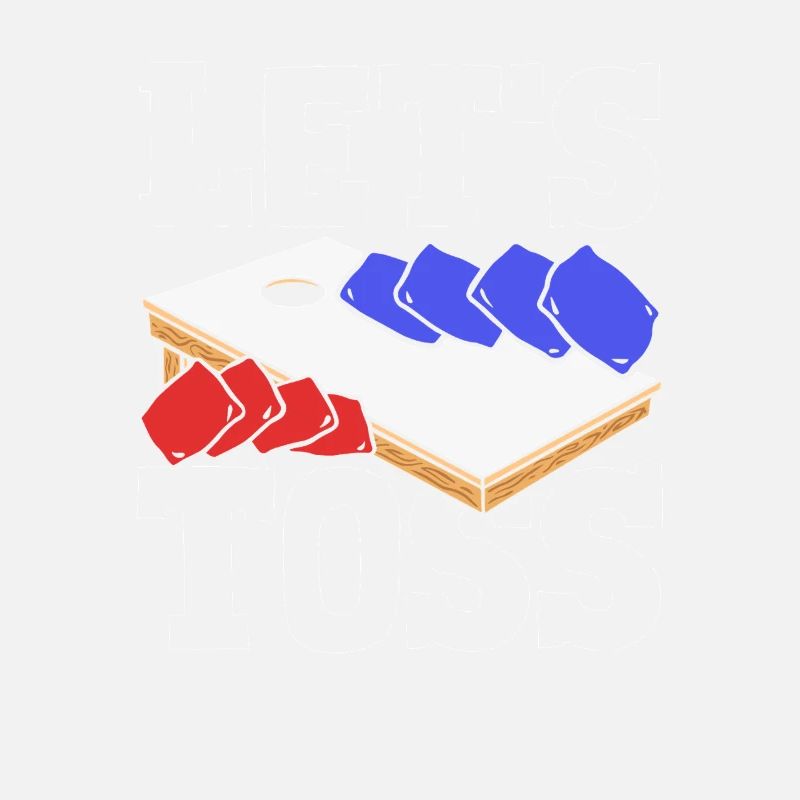 Cornhole Player Let's Toss Fun Game