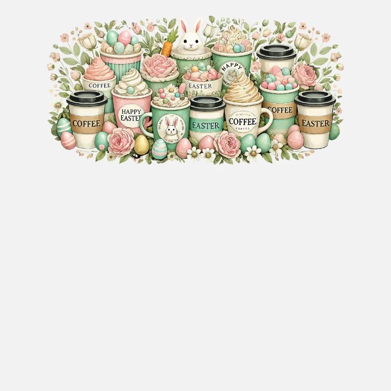 Amateurs de café de Pâques Lapin de Pâques Buveur de café