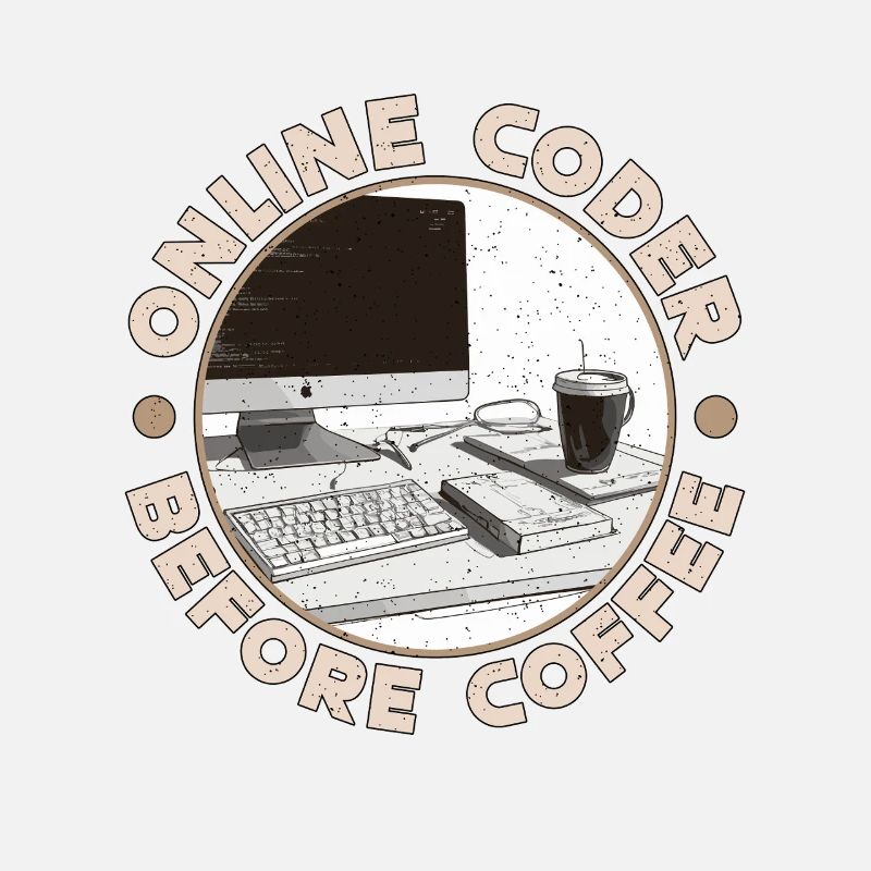 Codeur en ligne avant le développeur de café Coffee Lover