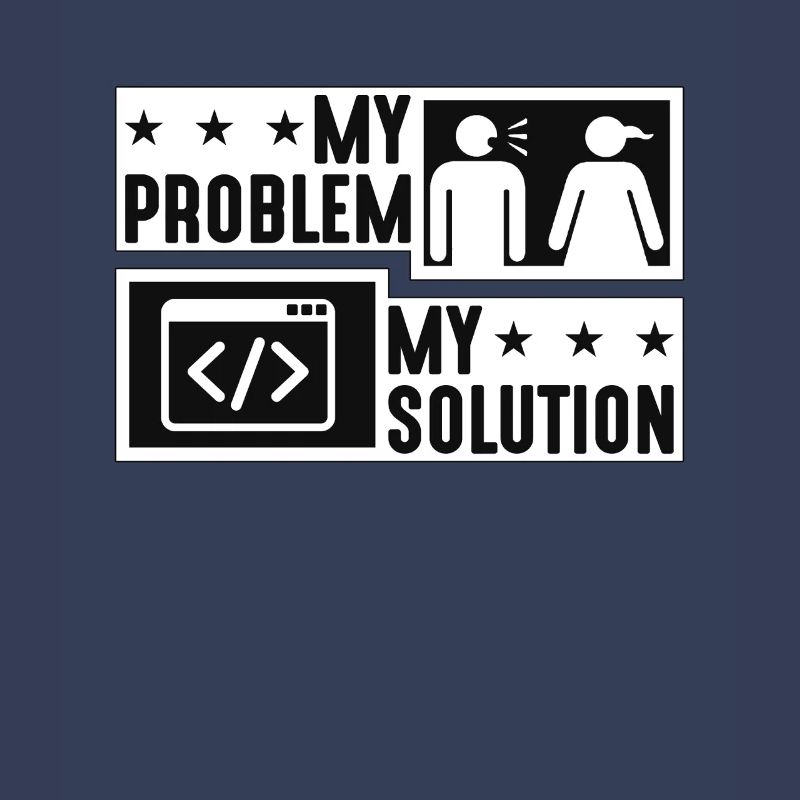 Online Coder My Problem My Solution Pictogram Mom