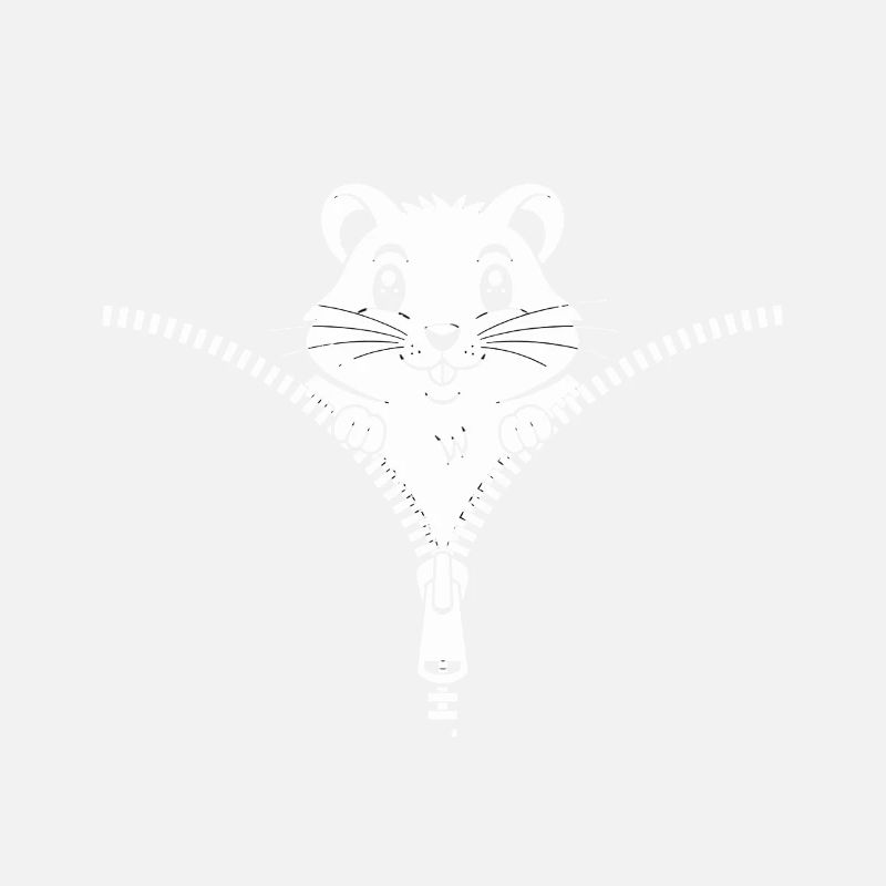 Cute Hamster Face Zipper Fun