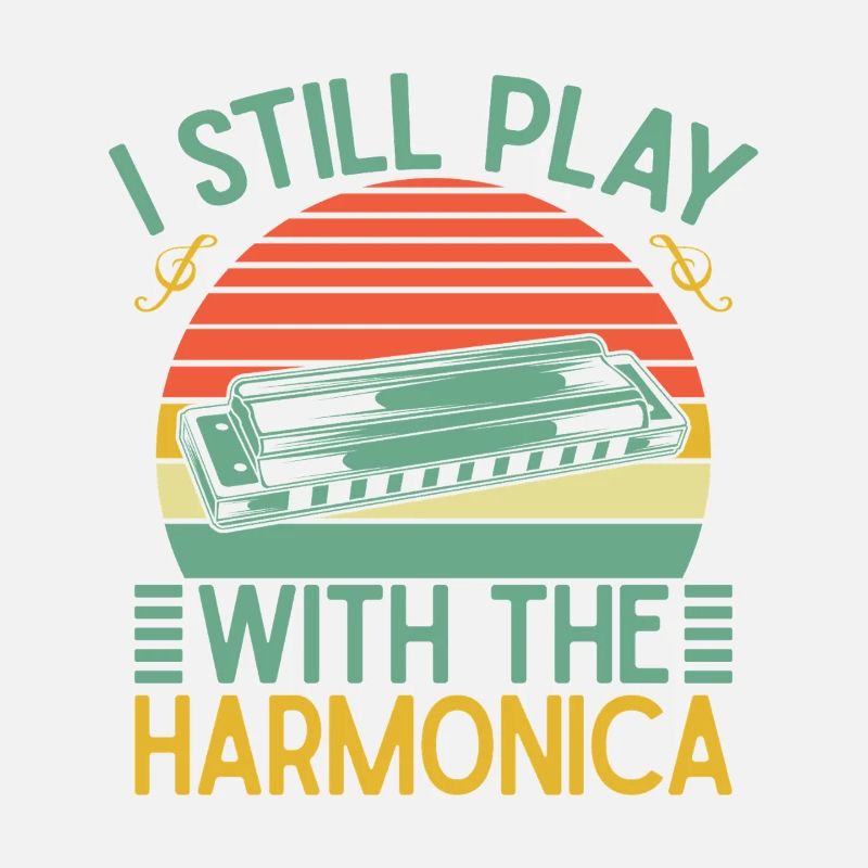 Funny Harmonica Player Still Play With Harmonica