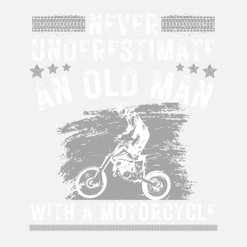 Alter Biker Opa Motorradfahrer