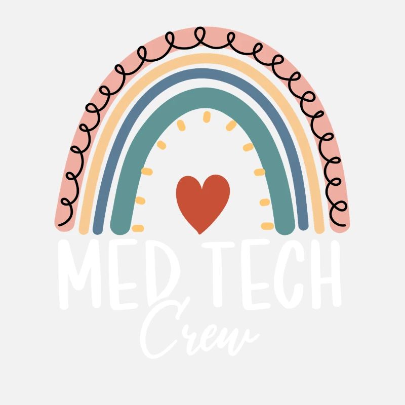 Med Tech Crew Boho Rainbow Funny Medical Lab