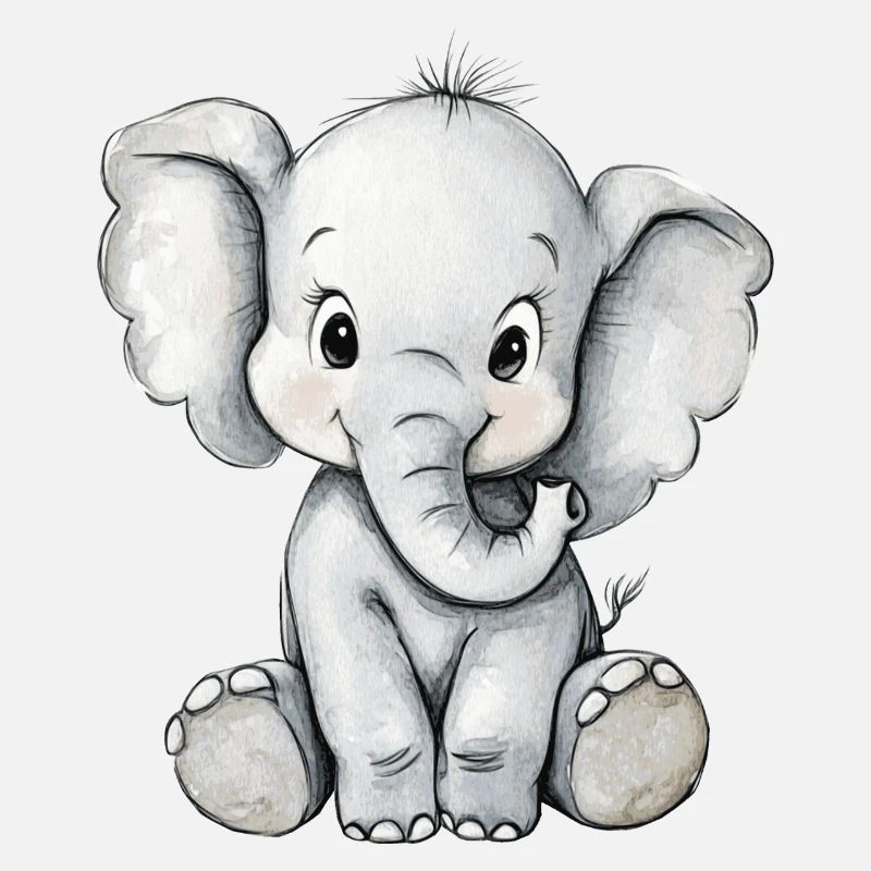 petit éléphant mignon