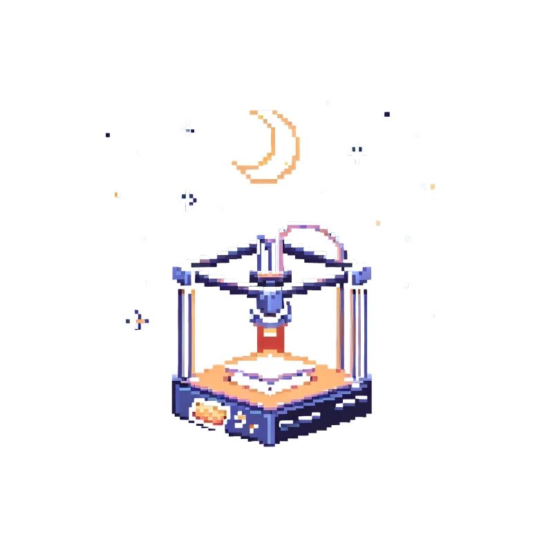 Mode furtif : impression de nuit | Lit d’impression 3D