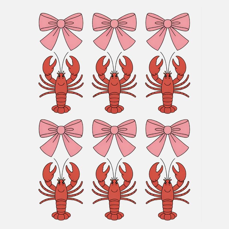 Coquette Lobster Bows Pattern
