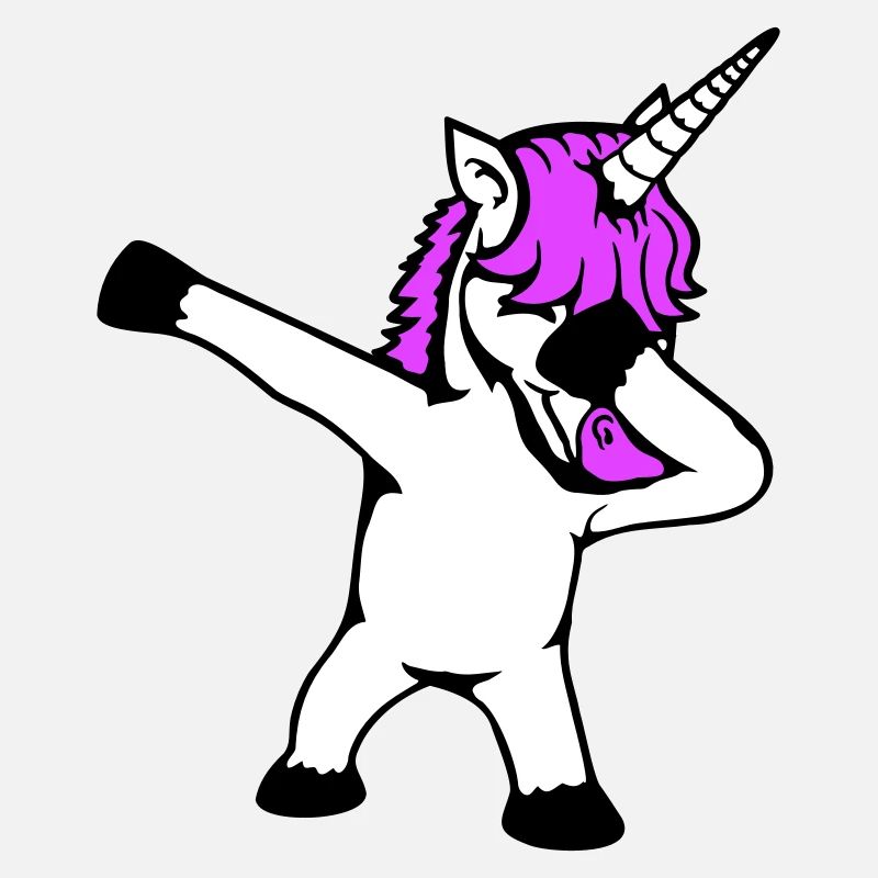 Einhorn Dabbing Dab Tanz Party Pose Geste Lustig
