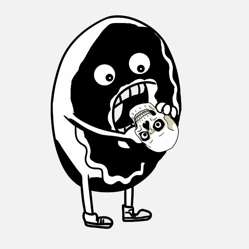 DONUT HORROR DARK GRUFTI GOTHIC SKULL DARK