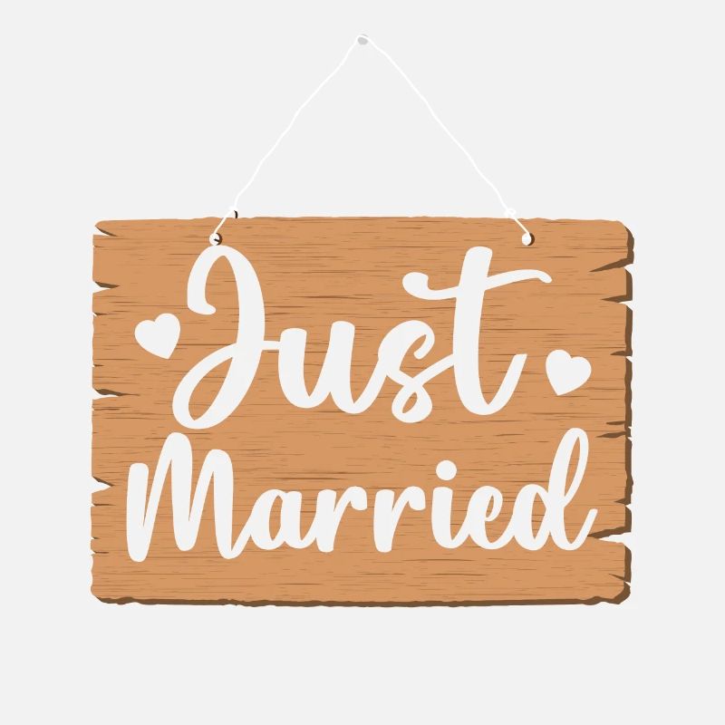 Just Married Schild