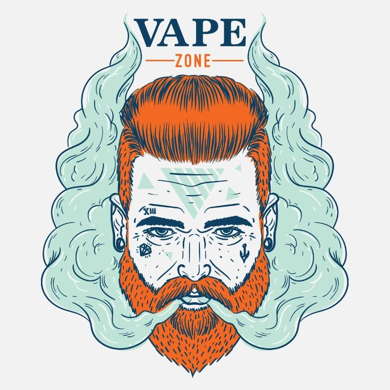 Vaper rauchender bärtiger Hipster