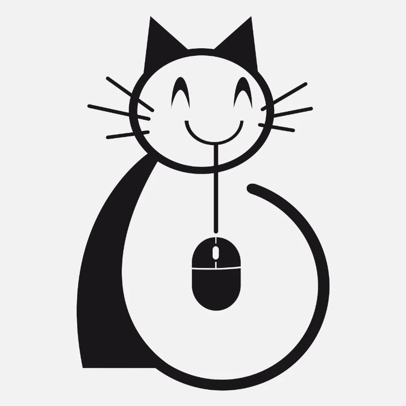 Chat souris ordinateur