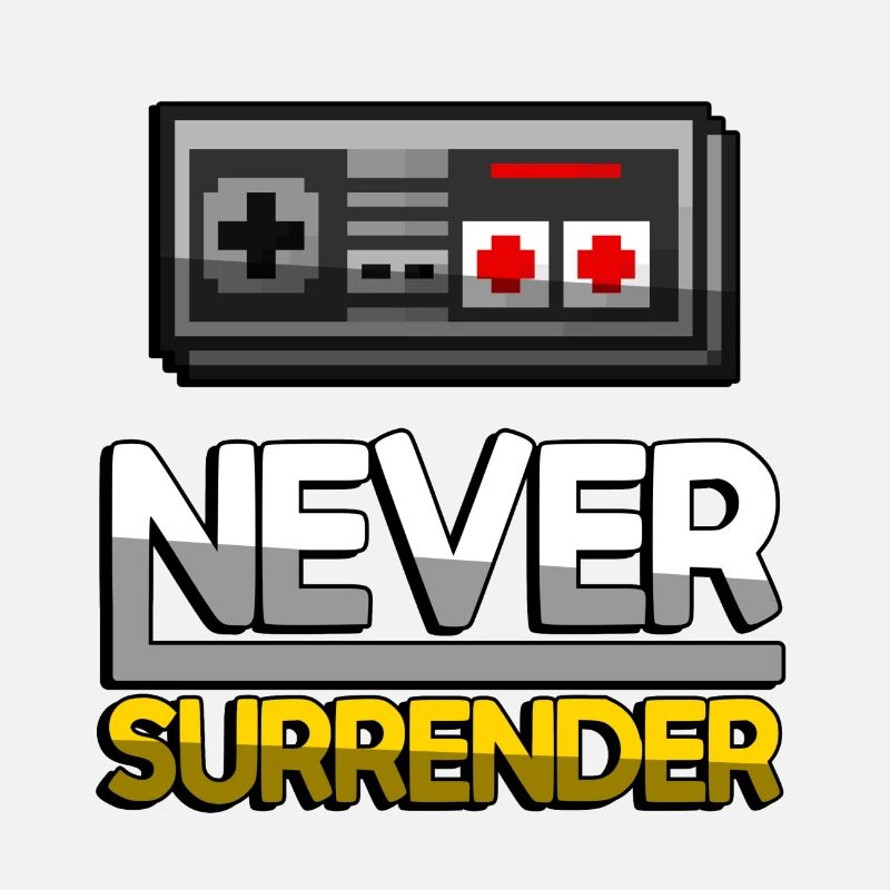NEVER SURRENDER (Yellow) + NES Controller - Gaming