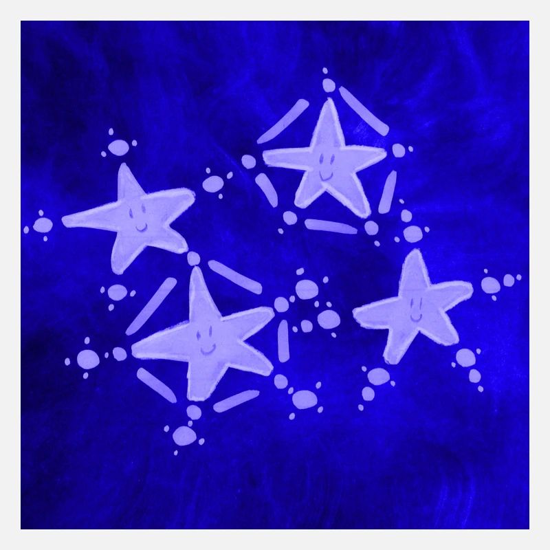 4 BLAUE STERNE