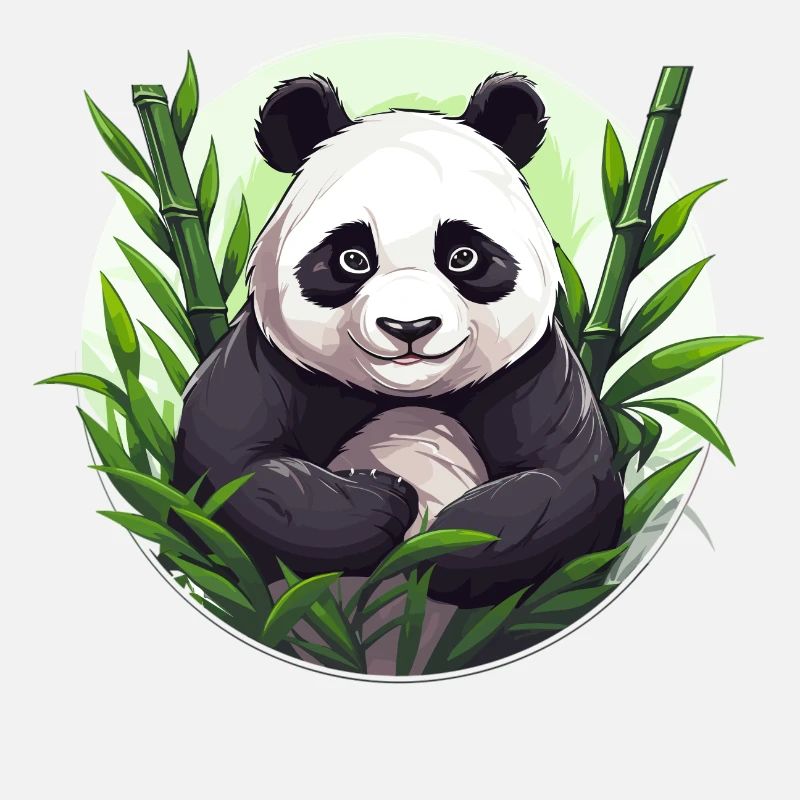 Großer Panda mit Bambus