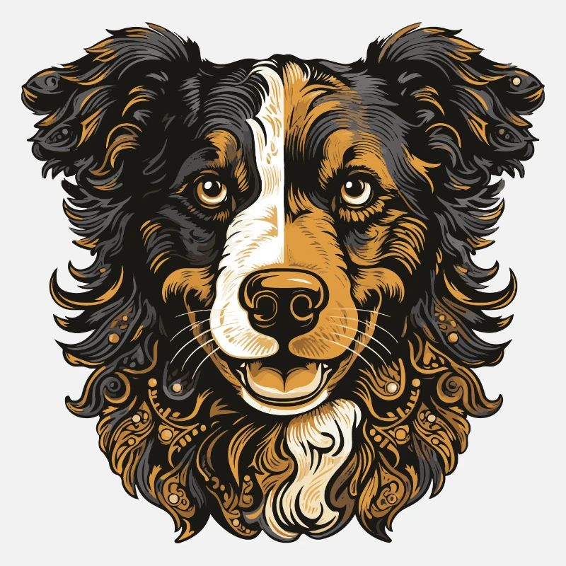 Portrait de chien Border Collie