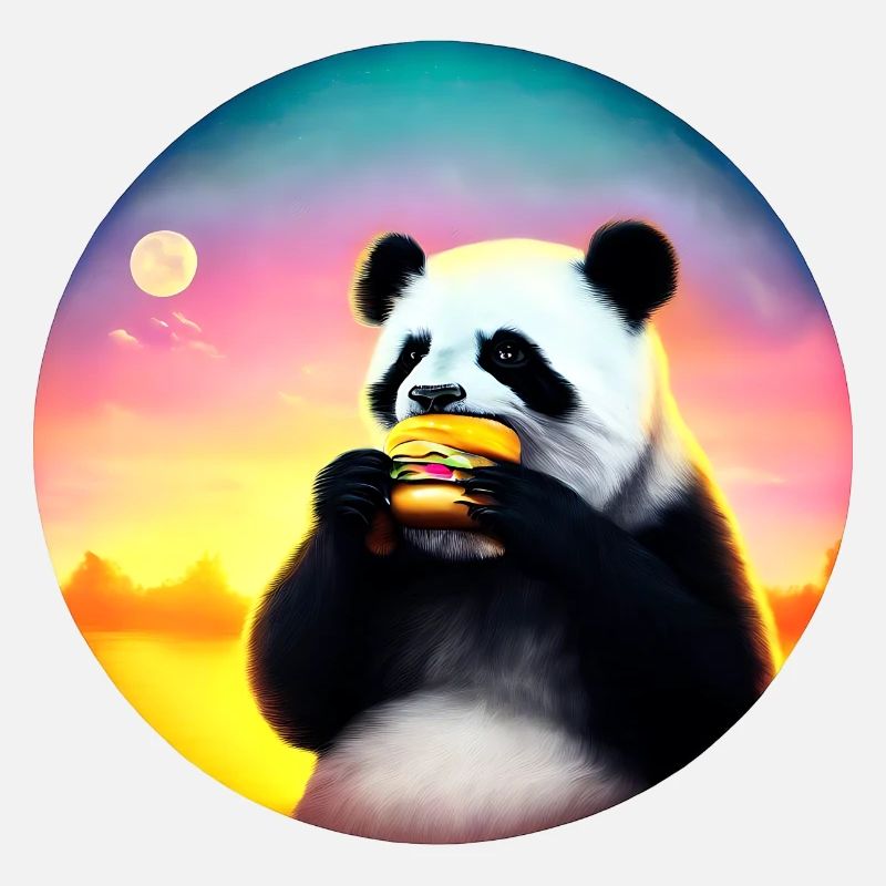 Panda at Cheeseburger Sunset
