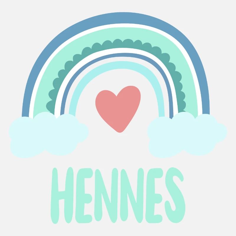 Hennes Name Regenbogen Baby