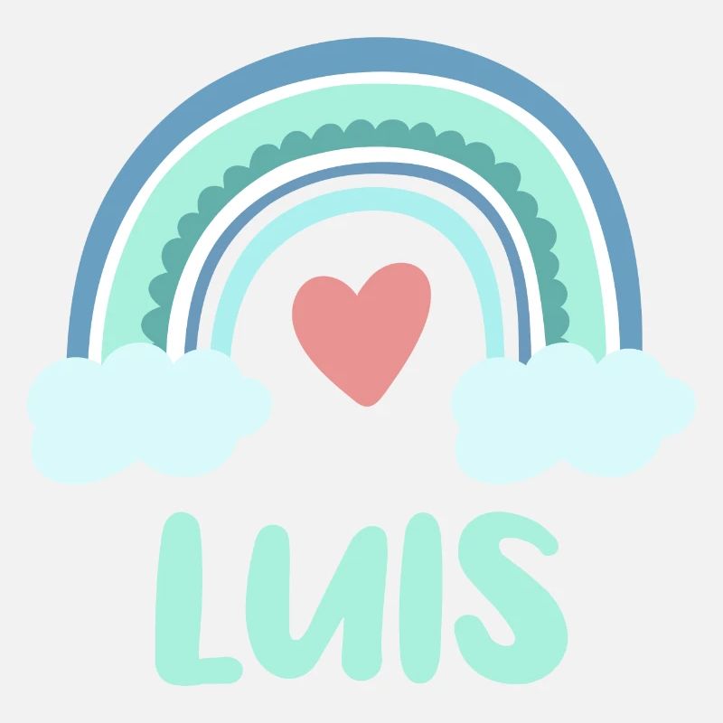 Luis Name Regenbogen Baby
