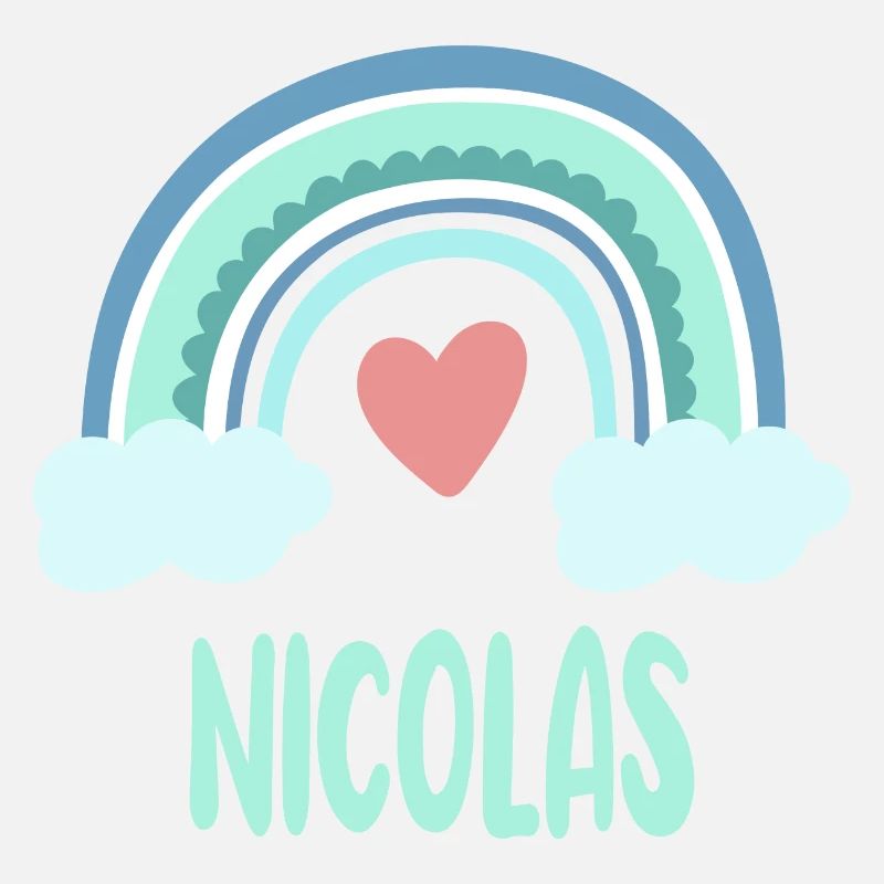 Nicolas Name Regenbogen Baby