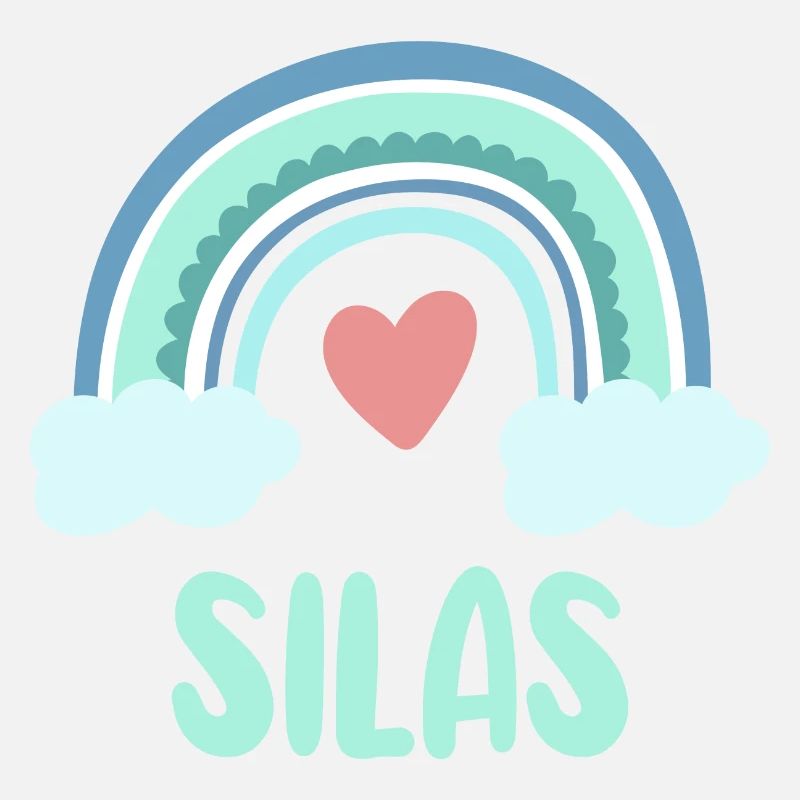 Silas Name Regenbogen Baby