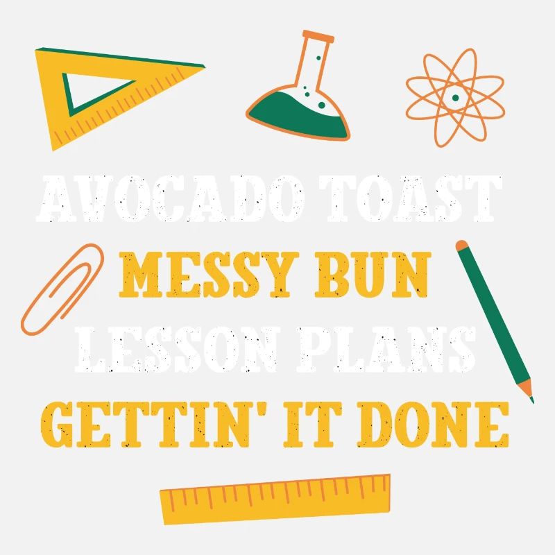 Avocado Toast Messy Bun Plans de leçon Drôle