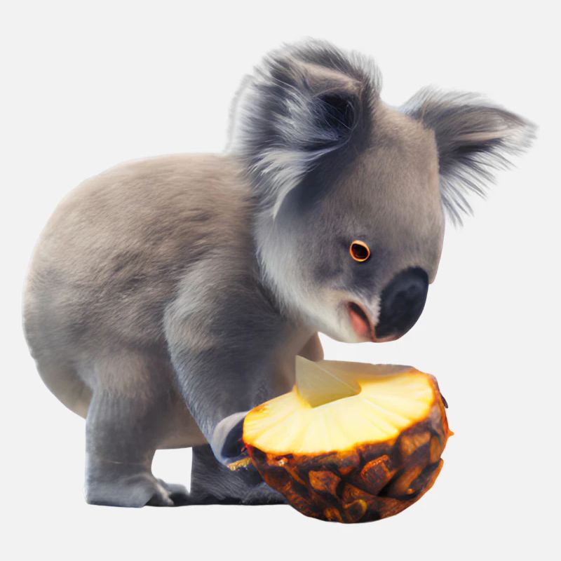 Koala and pineapple