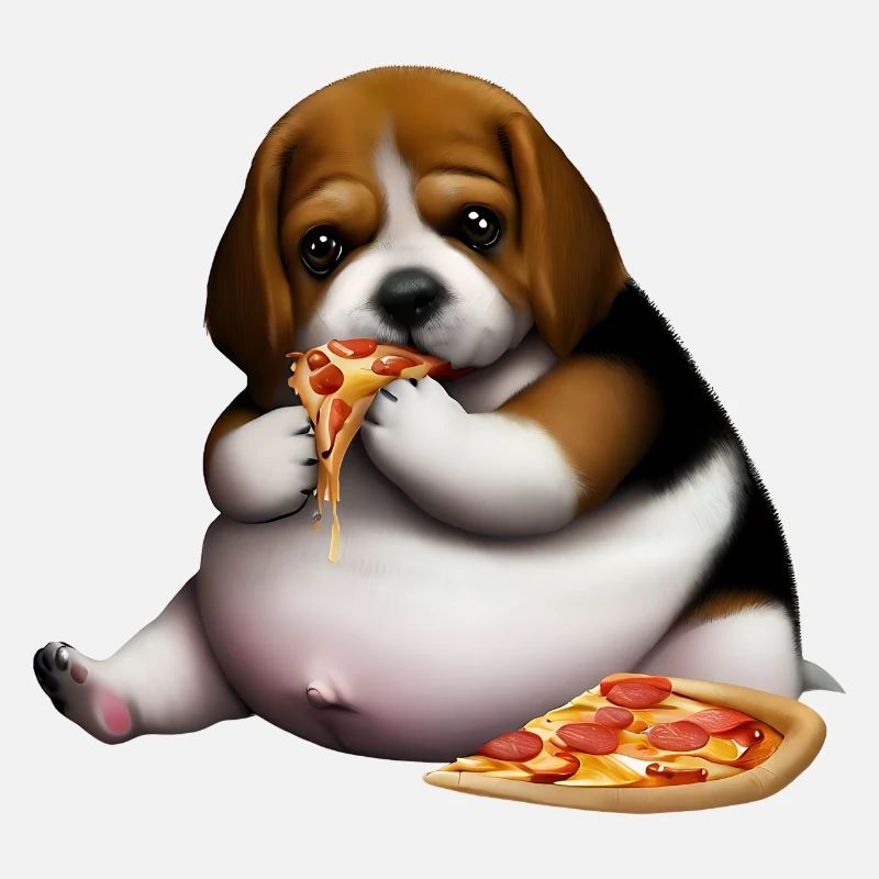 Pizza Liebhaber Beagle Hund
