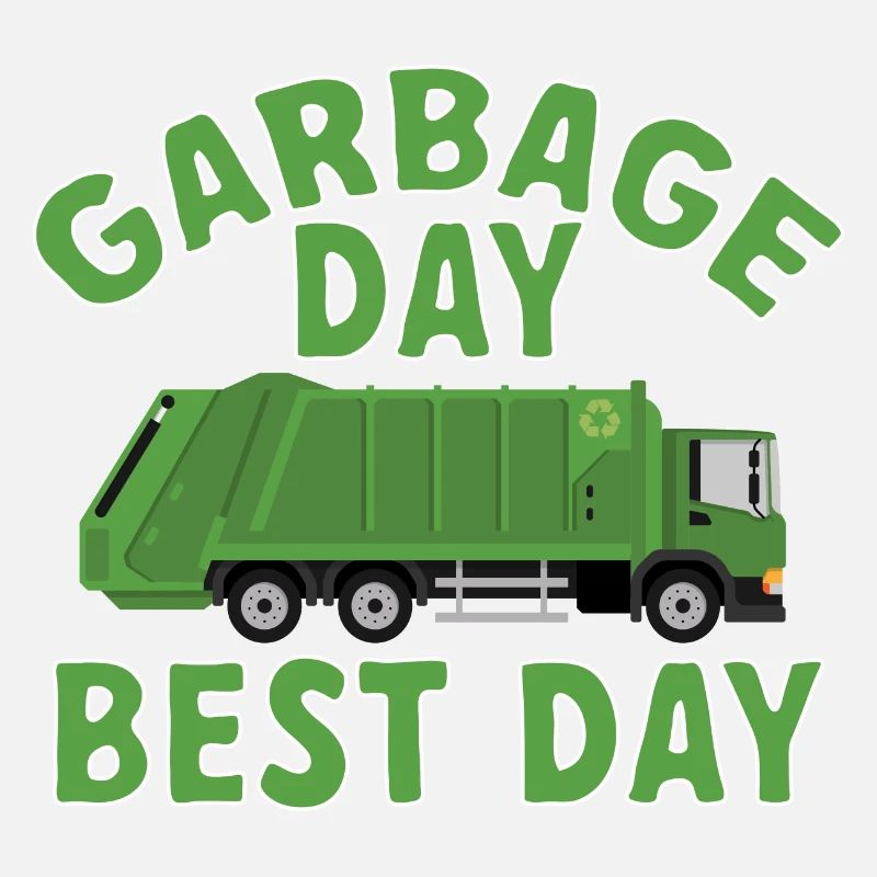 Garbage trucks, garbage day, garbage collection