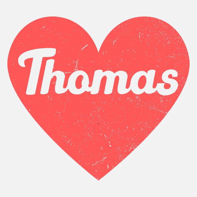 Thomas Name Rotes Herz Liebe Fan Retro