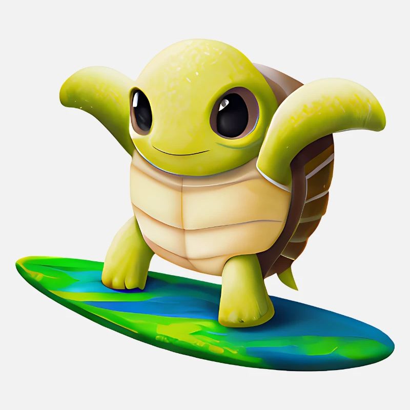 Surfende Schildkröte