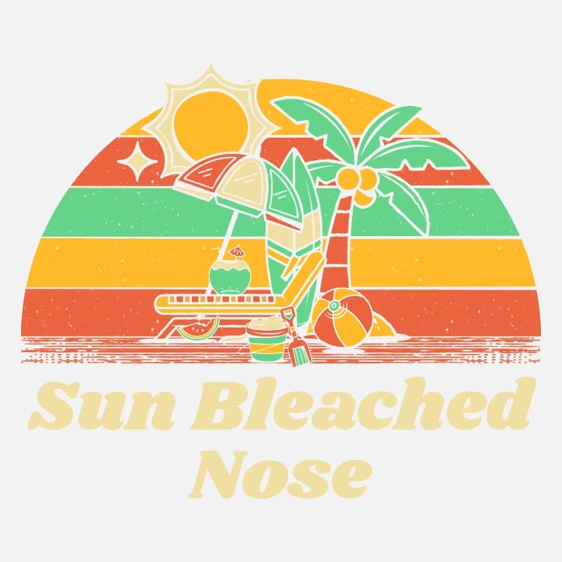 Sun Bleached Nose Summer Sunbathing Tropical