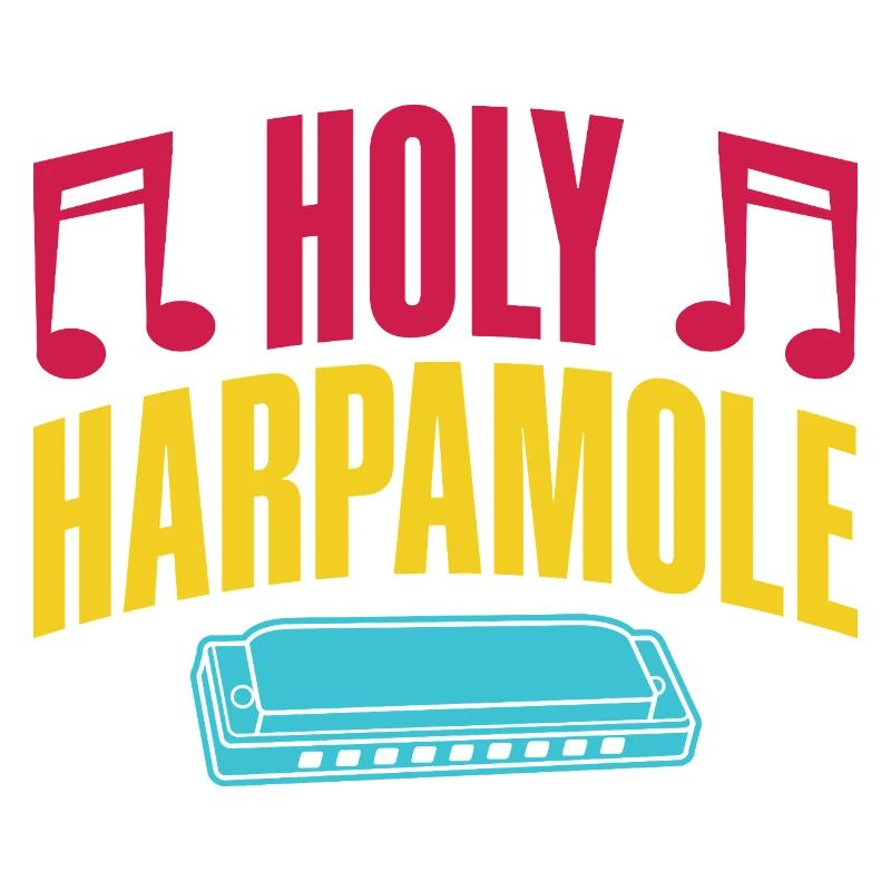 Funny Harmonica Player Holy Harpamole Harmonica