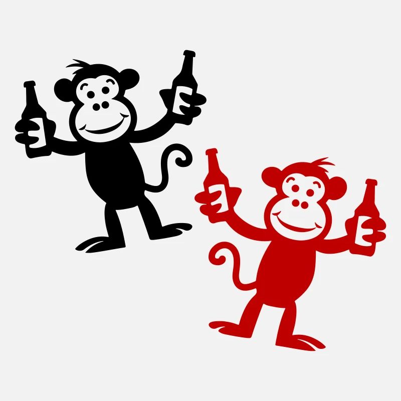 Affe Bier Lustig Party Junggeselle