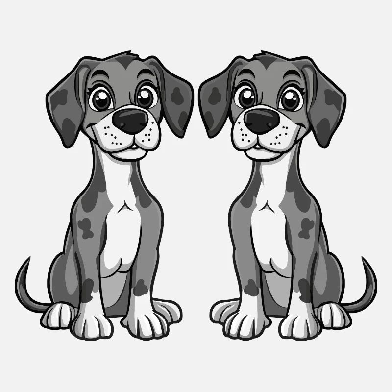 Great Dane Hund Comic